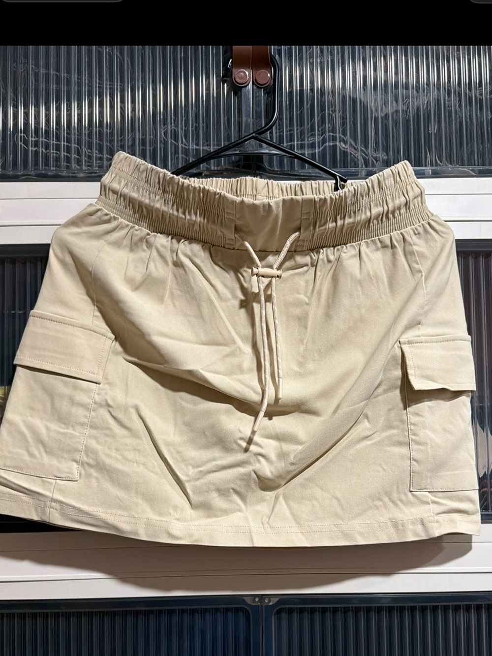 Born Cream Cargo Drawstring Men's Shorts